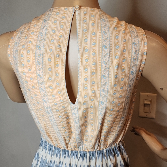 NWT Joie Silk Blend Flippa Midi Dress Criss Cross Front Blue Orange Size 2 - Picture 14 of 16